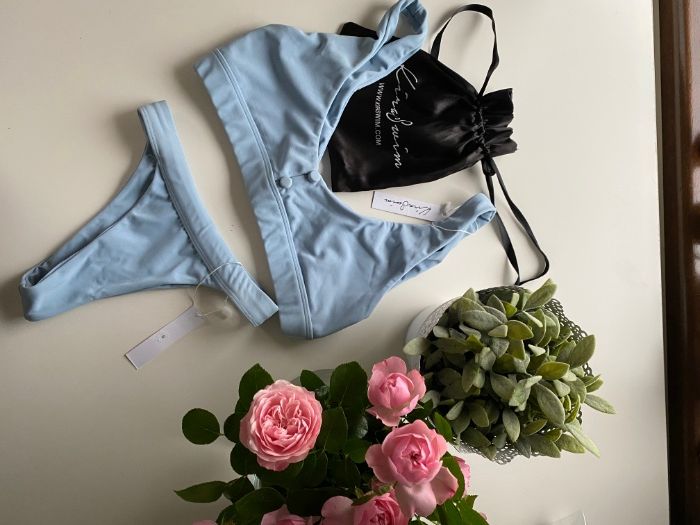 Kira Swim Bikini komplet pastelowy USA wysoki stan