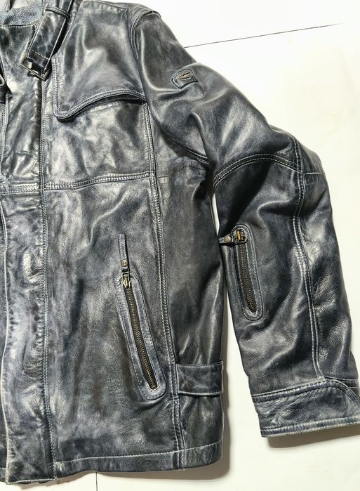 Кожаная куртка CAMEL ACTIV,кожа ягненка ,Индия 50-52р.