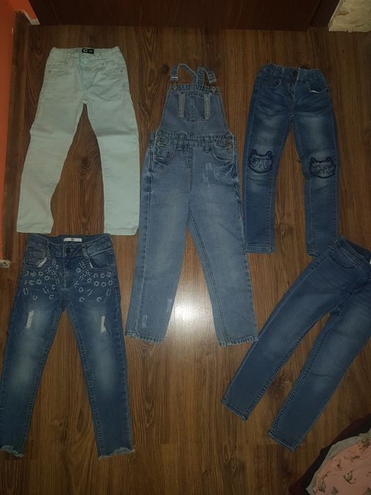 Zestaw ubrań dla dziewczynki 110/116  jesienno zimowe