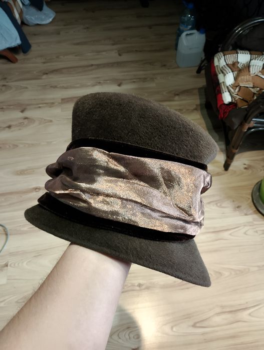 Brązowy Damski Kapelusz Z Futra Królika Peter Bettley