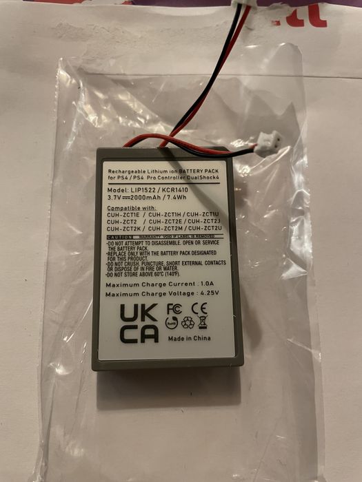 Bateria comando ps4 slim/pro