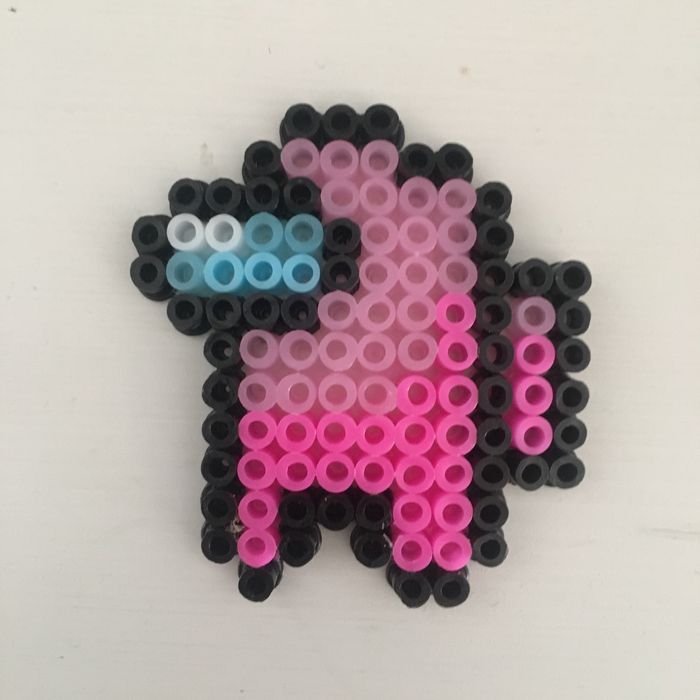 Among us - hama beads - topo bolo - decoração