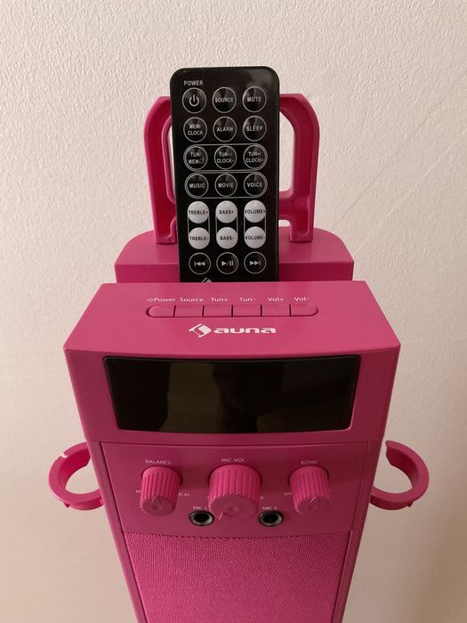 Coluna/Sistema de Karaoke Infantil Auna HiTower Cor-de-Rosa