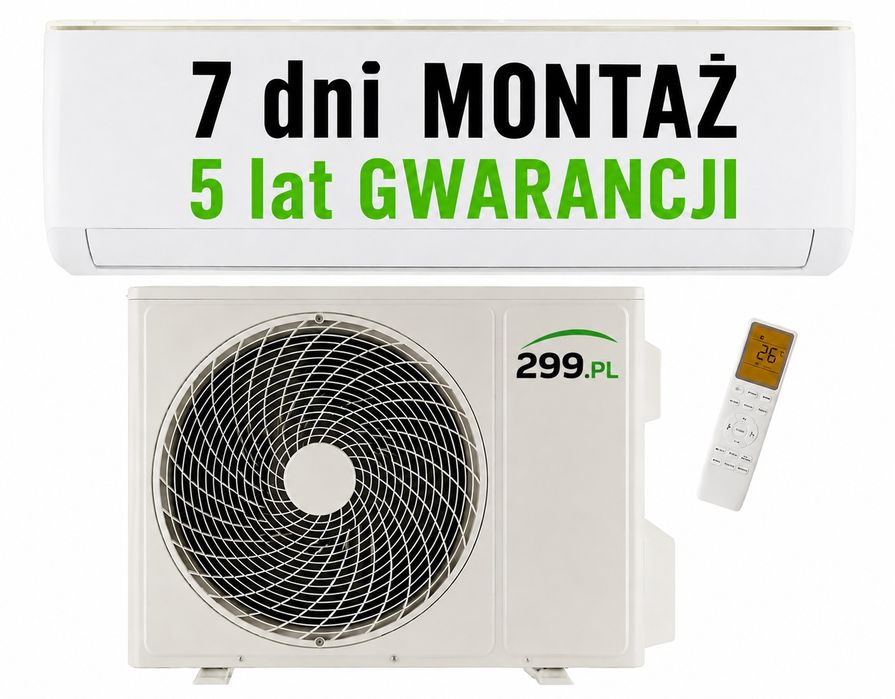 Klimatyzator 3,5kw montaż Gratis z funkcją grzania