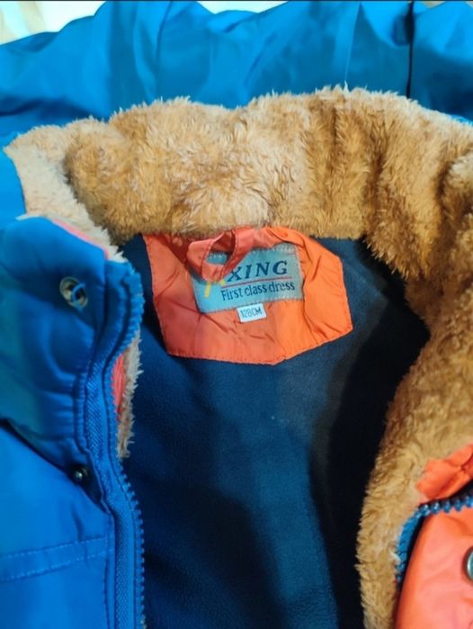 Зимня тепла курточка р.128 на хлопчика