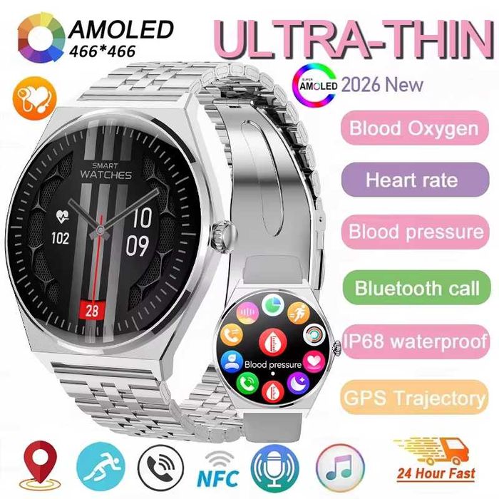 Смарт часы: DAORKOW MT56 ULTRA SLIM. NFC. Unisex.