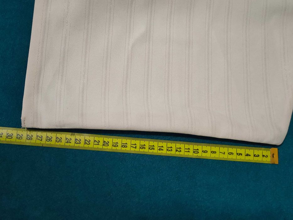 Короткие чехлы на спинку стульев. 2шт. синий и молочный цвет