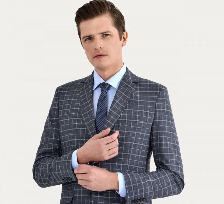 Garnitur Porto Szary Kubenz z domieszką wełny 80%