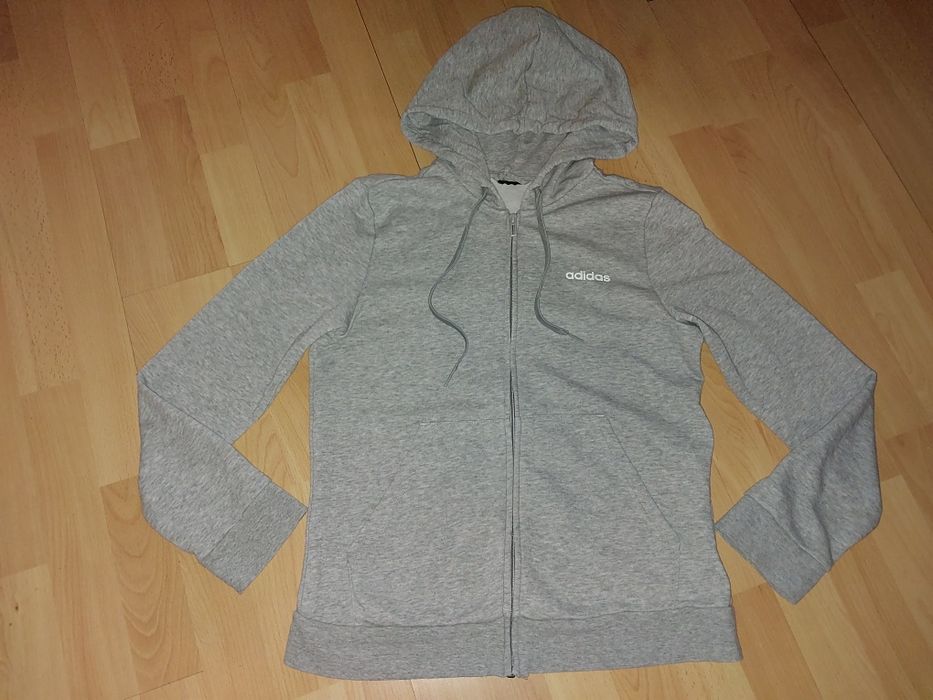 Bluza Adidas szara damska r S 36 38 suwak, oryginał