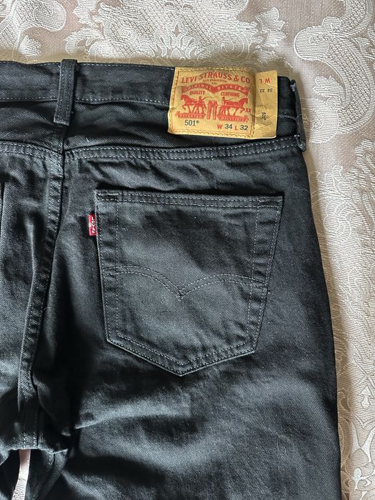 Класичні чорні чоловічі джинси LEVI’S 501 ORIGINAL W 34 L 32