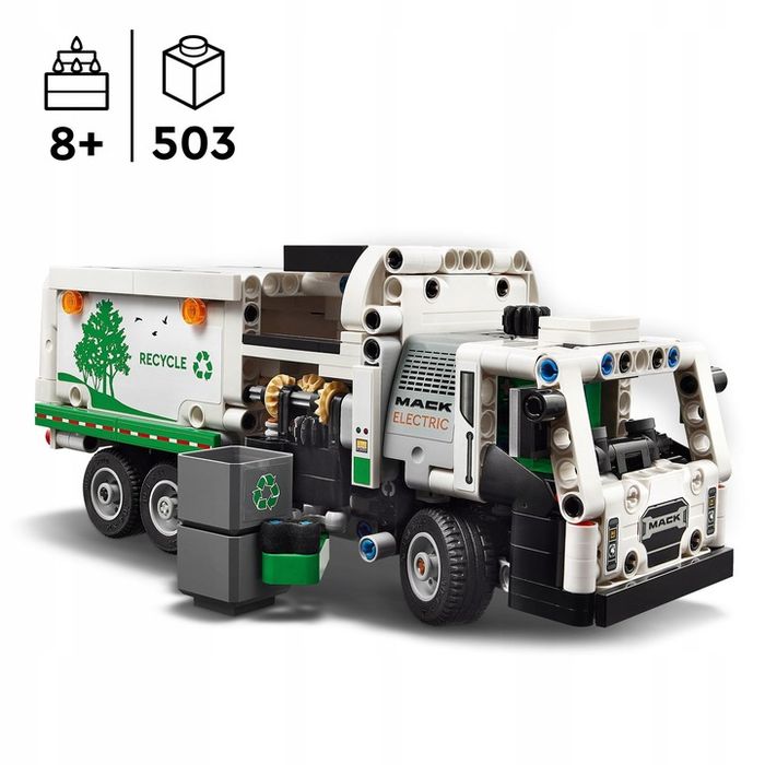 Lego Technic Śmieciarka Mack Lr Electric 42167