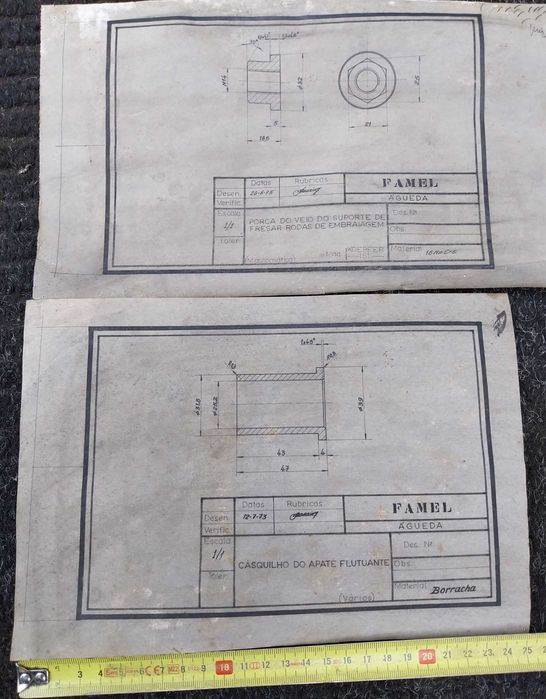 Desenhos de fábrica originais Famel