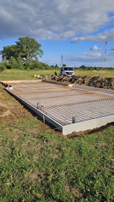 Płyty fundamentowe.Domy szkieletowe .