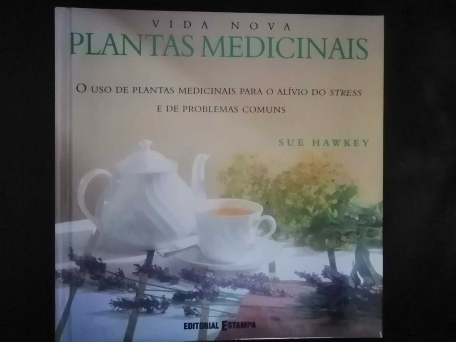 Livro "Plantas medicinais" de Sue Hawkey - como novo