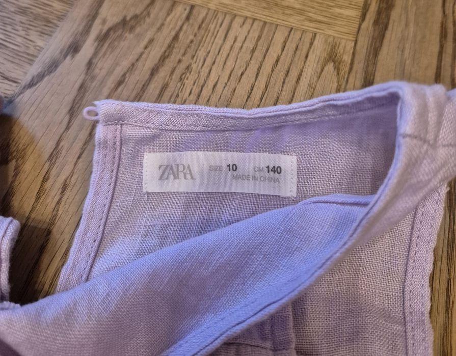 Elegancki lniany kombinezon ZARA. 140. Idealny.