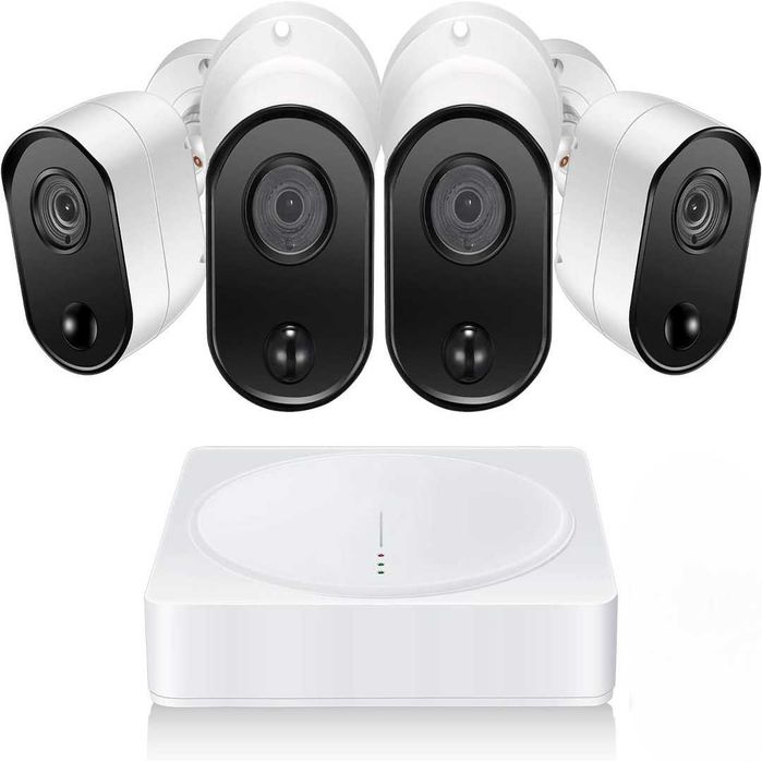 Kit Camaras Videovigilância 4 Câmaras Exterior Full HD 1080P + DVR 8 Canais PIR - NOVAS