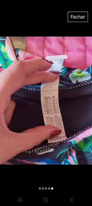 Cuecas de biquini floridas tamanho 38 M