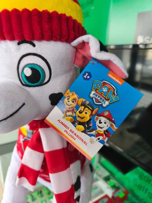 Peluche Patrulha Pata Marshall de Inverno 45cm sentado