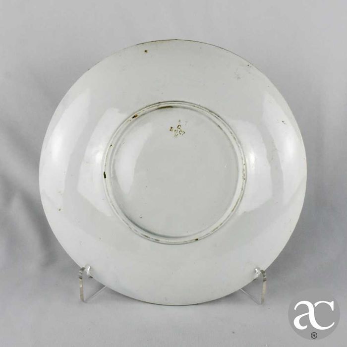 Par de pratos em faiança de fabrico Francês, finais séc. XIX