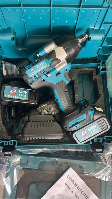Maquina impacto 1200N/M baterias 128 v 5 ah compativel makita motor brushless