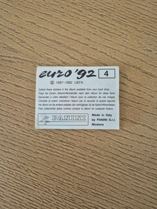 Panini UEFA Euro Sweden 1992