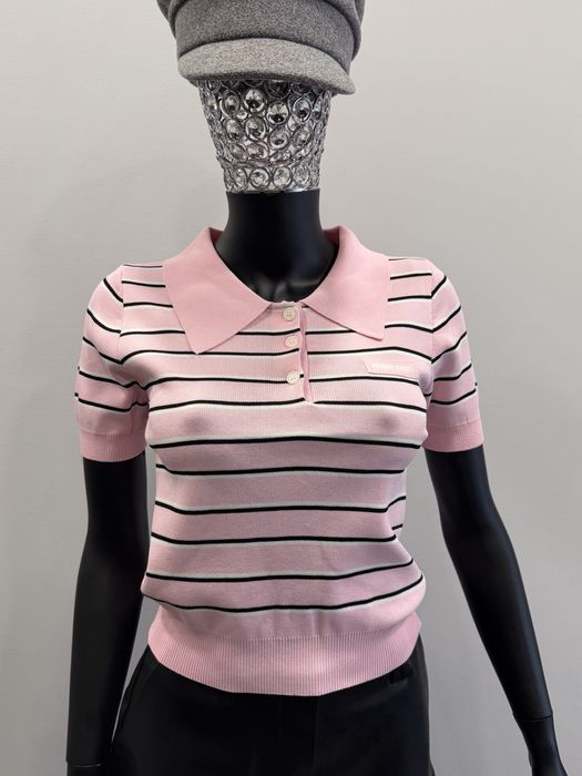 Поло 1Miu 1miu рожева та жовта