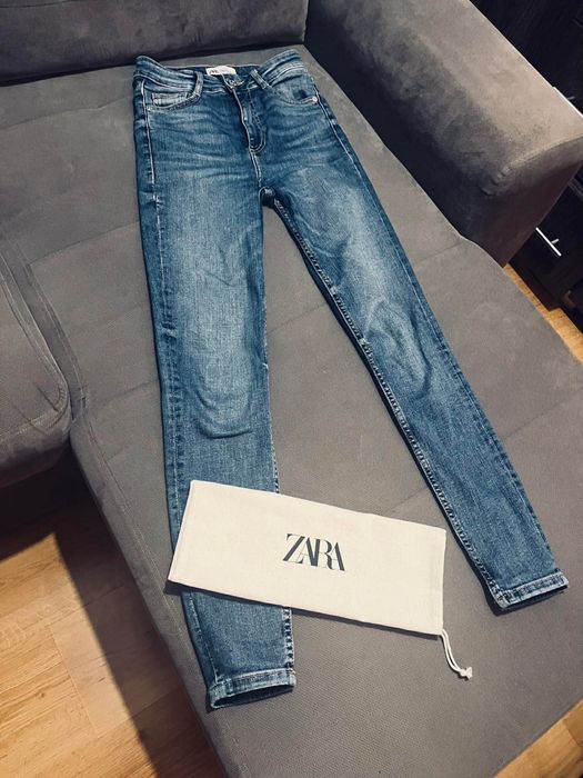 Zara rurki jeansy piękne spodnie 34 xs