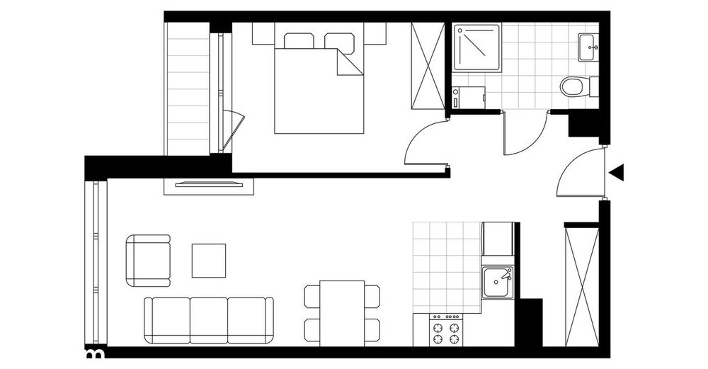 2-pokojowe mieszkanie 42m2 + balkon