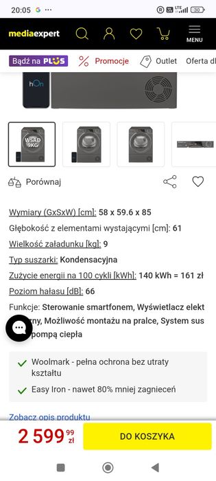 Suszarka kondensacyjna candy ROE czarna nowa