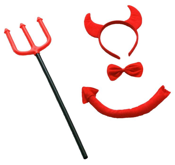 Strój diabła rogi ogon widły peleryna diabeł GFRE
