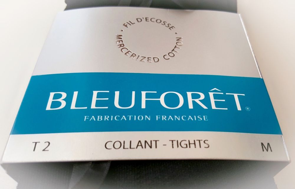 Collants Algodão Mercerizado Fio de Escócia BLEUFORÊT Ruban Couture M