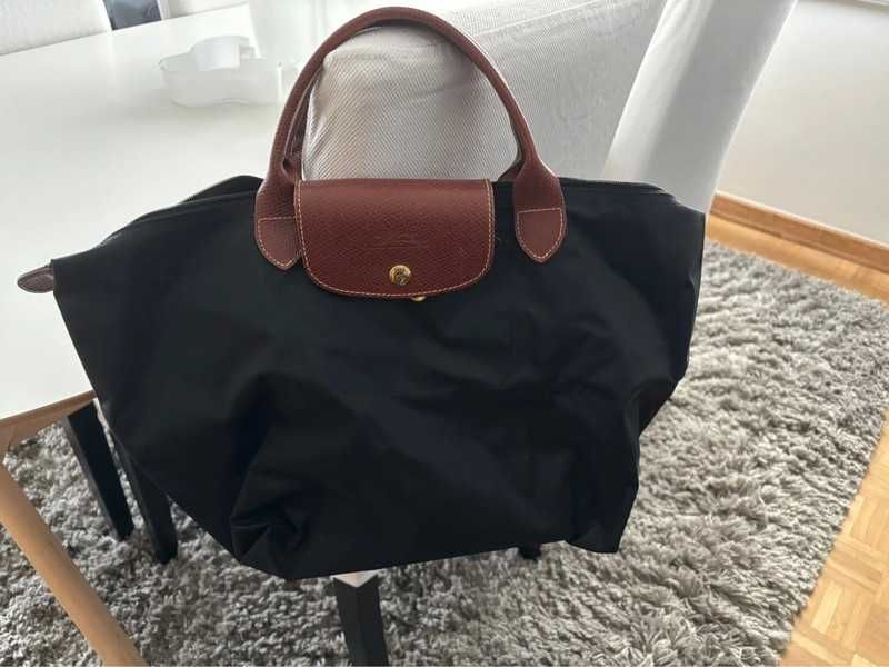 Torebki Damskie Longchamp Black Prawdziwy strzał Size:L(31*30*19)
