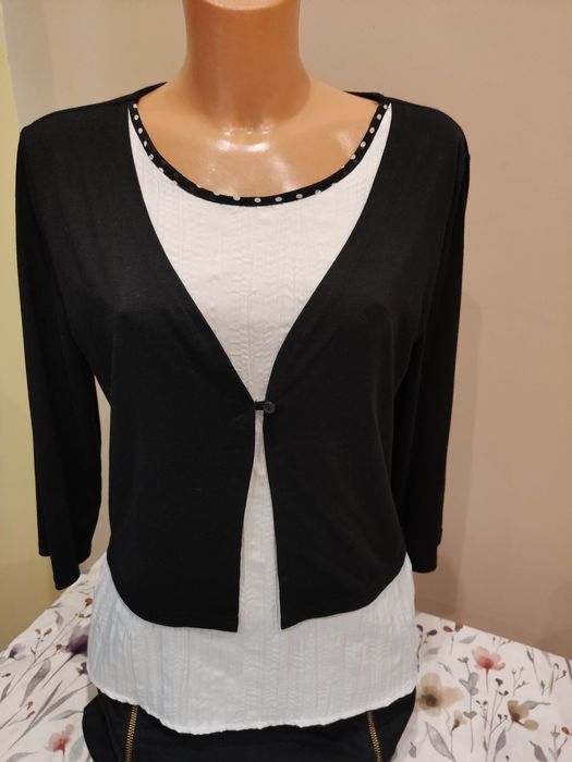 Bluzka czarno biała rozm. M