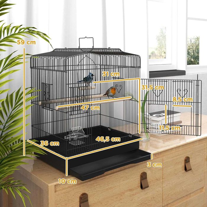 Gaiola para Aves 46L x 36P x 60A cm