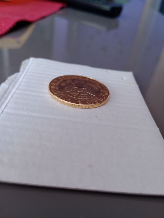 1/2 dolara, HALF DOLLAR, pozłacany.