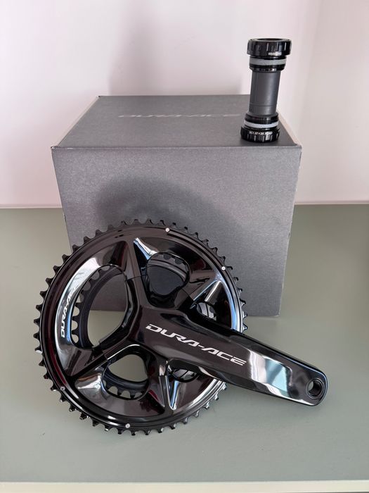Pedaleiro Shimano Dura Ace FC-R9200 12v. + BB-R9100 BSA - novos