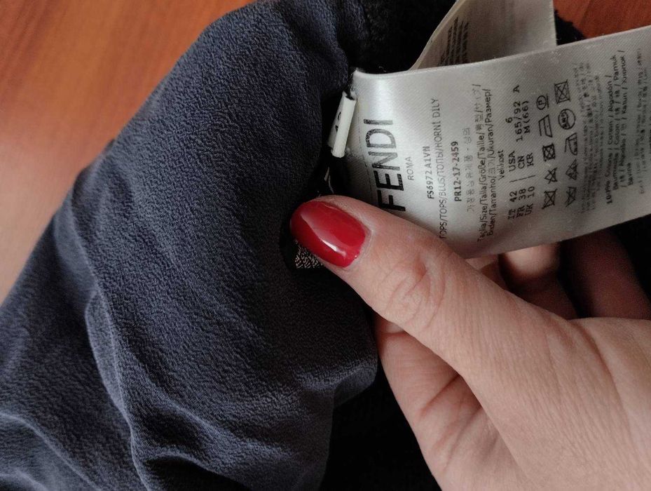 Fendi Black Crystal Logo Hoodie