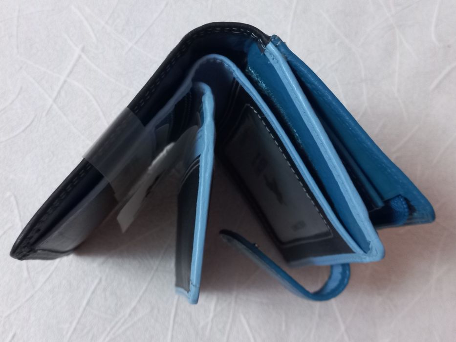 Женский кошелек кожаный сине-голубой Visconti .Англия.