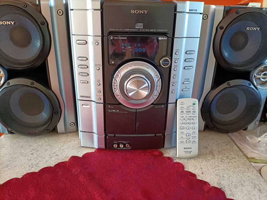 KULTOWA WIEŻA SONY MHC RG222 cd/mp3/radio/.deck/aux