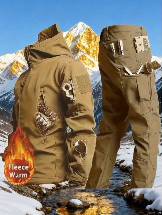 Softshell костюм чоловічий — комфортний, теплий, вітростійкий НА ФЛІСІ