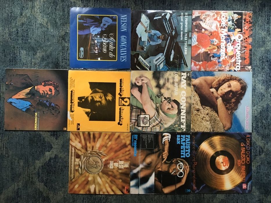 Vários discos de vinil