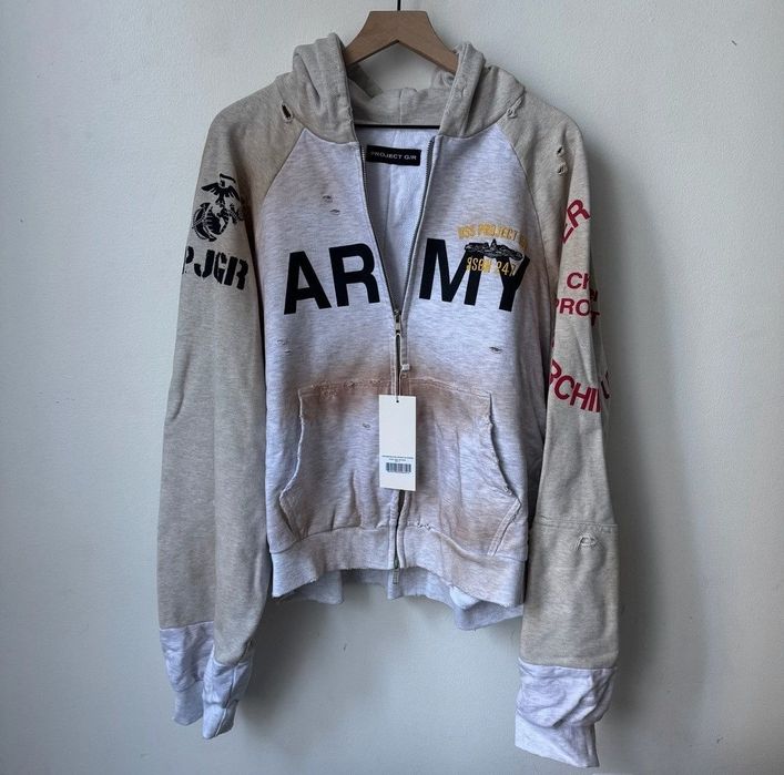 Зіп худі Project G/R Reconstructed Folded Army, зип худи проджект г/р