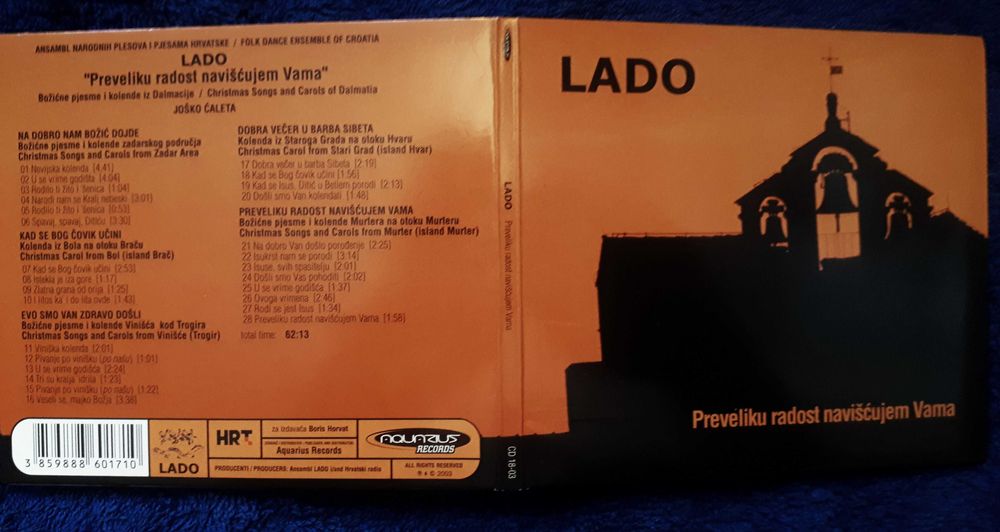 Lado - Preveliku radost naviscujem Vama ,digipak, (unikat)