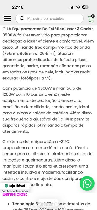 Máquina de laser semi-nova