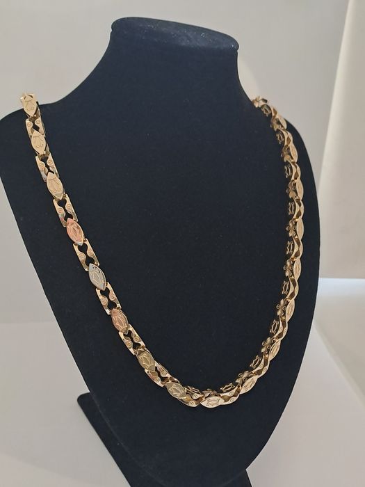 Złoty łańcuszek splot CARTIER 585 Nowy