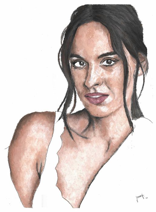 Joao Filipe, Pintura original (Mariana Monteiro), pastel óleo, 40x30cm