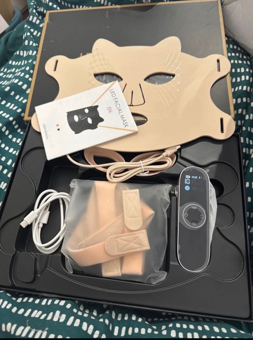 Máscara facial led com infravermelhos- nova selada