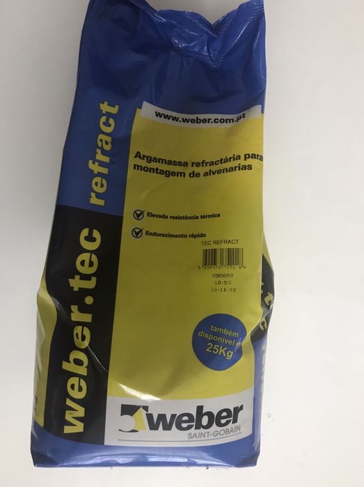 Saco 5kg argamassa refractária