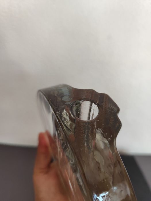 Walther glass wazon na jeden kwiatek vintage retro prl