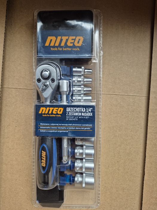 Niteo grzechotka z zestawem nasadek Nowa zapakowana poręczna